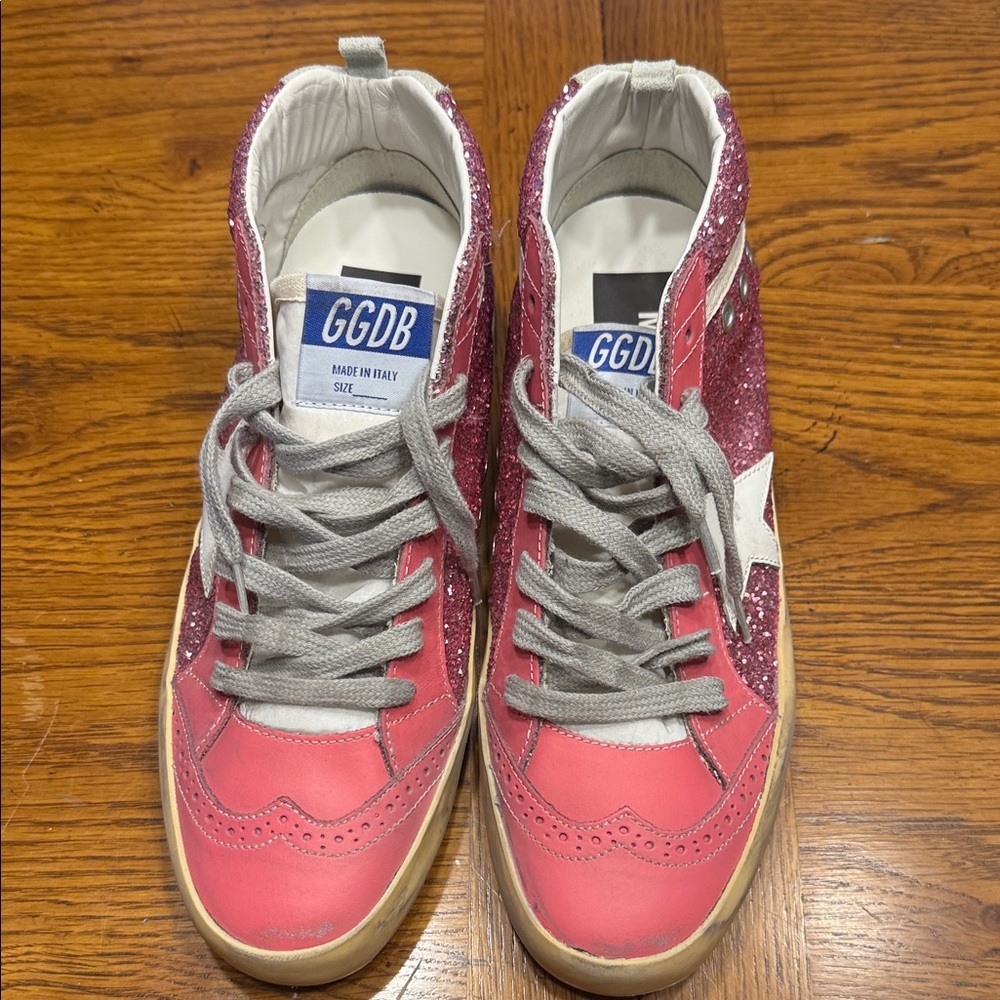 Golden Goose Pink Glitter Midstar - Picture 3 of 9